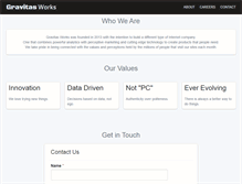 Tablet Screenshot of gravitasworks.com